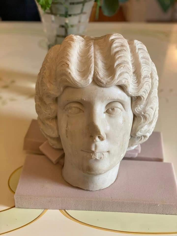 رأس التمثال الرخامى للمرأة فاوستينا