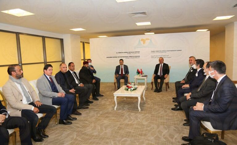 تطورات الاوضاع في ليبيا والمنطقة على طاولة مباحثات رئيس مجلس النواب المكلف والوفد المرافق له مع وزير الخارجية التركي باسطنبول .