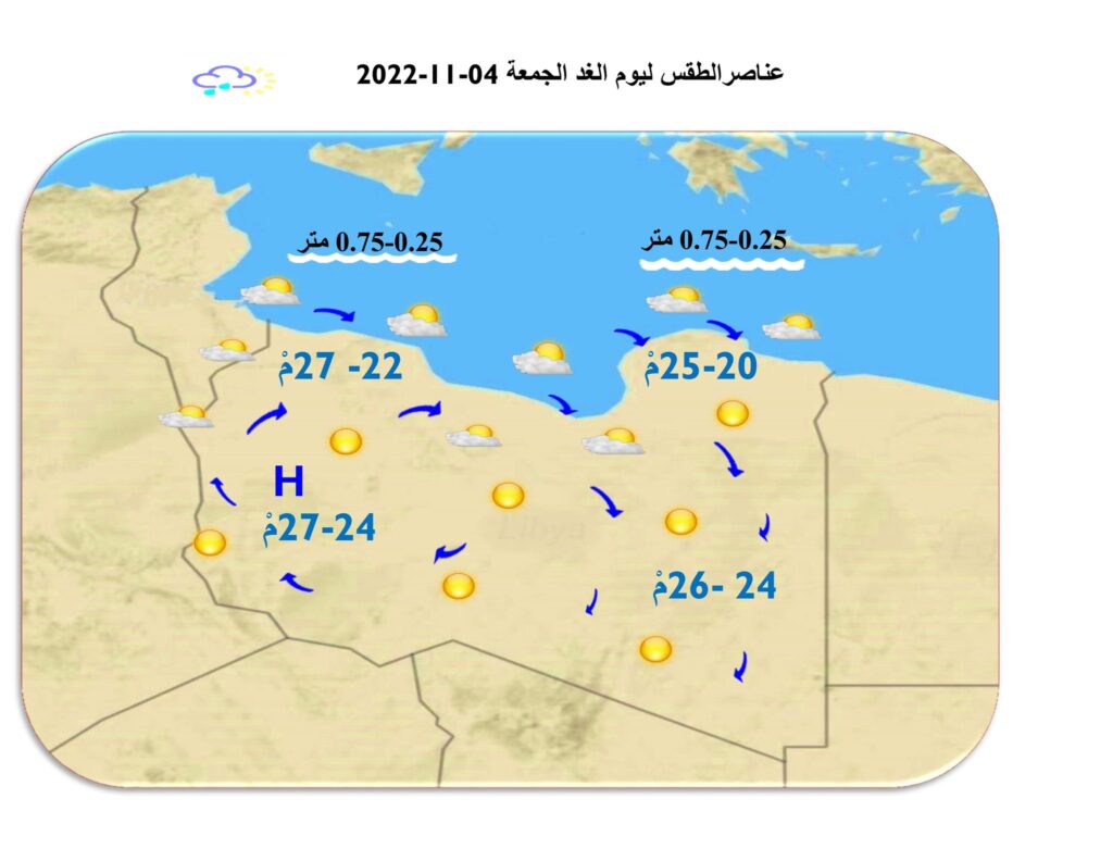 طقس اليوم سماء صافية قليلة السحب