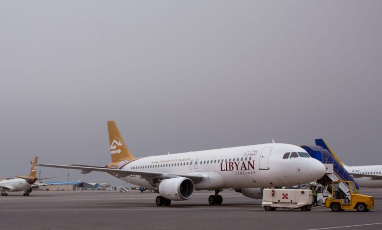 طائرة الخطوط الجوية الليبية ايرباص
