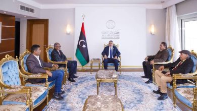 تكالة يبحث مع وفدً من أعيان وحكماء وادي الشاطئ ، سبل دعم الاستقرار والمصالحة الوطنية .